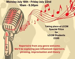 Join LCCM tutor Trudy Kerr at her Summer Jazz Vocal Course! 