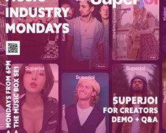 Music Industry Mondays returns this week – music and influencer creator platform Superjoi are special guests and you wanna come down to meet them!