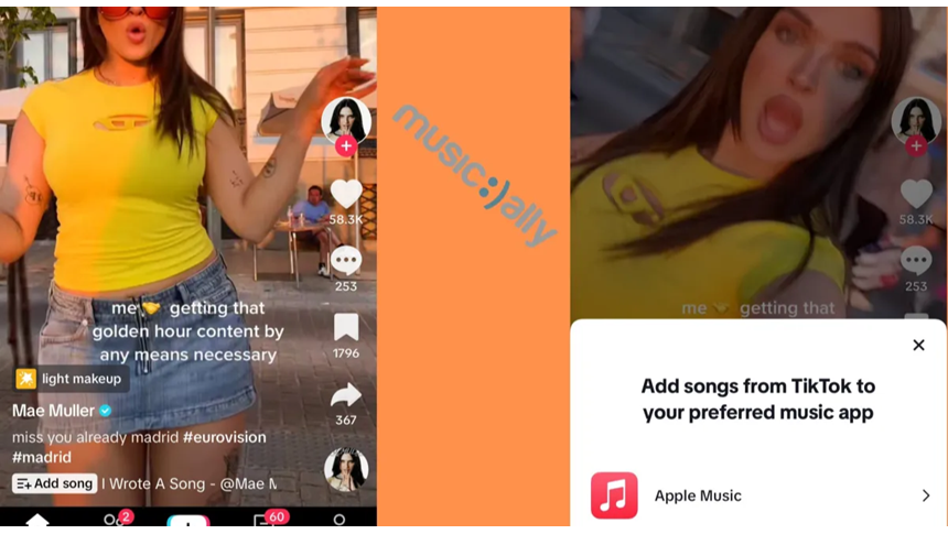 TikTok tests a direct music-streaming integration with Apple Music. 