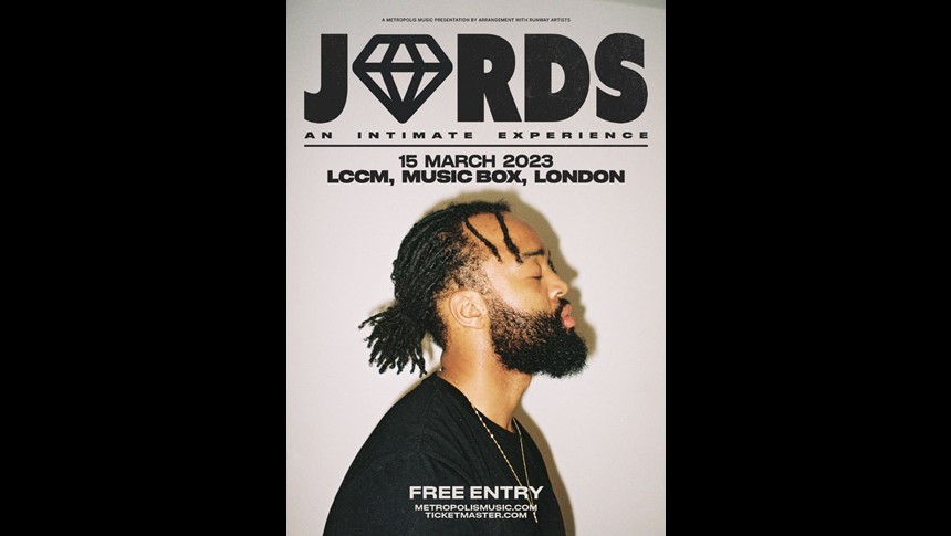 Jords is here at the Music Box on Wednesday 15th, 7PM. 