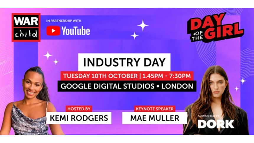 Day of the Girl: Industry Day is taking place this Tuesday 10th, hosted by Kemi Rodgers and featuring Mae Muller as keynote speaker.